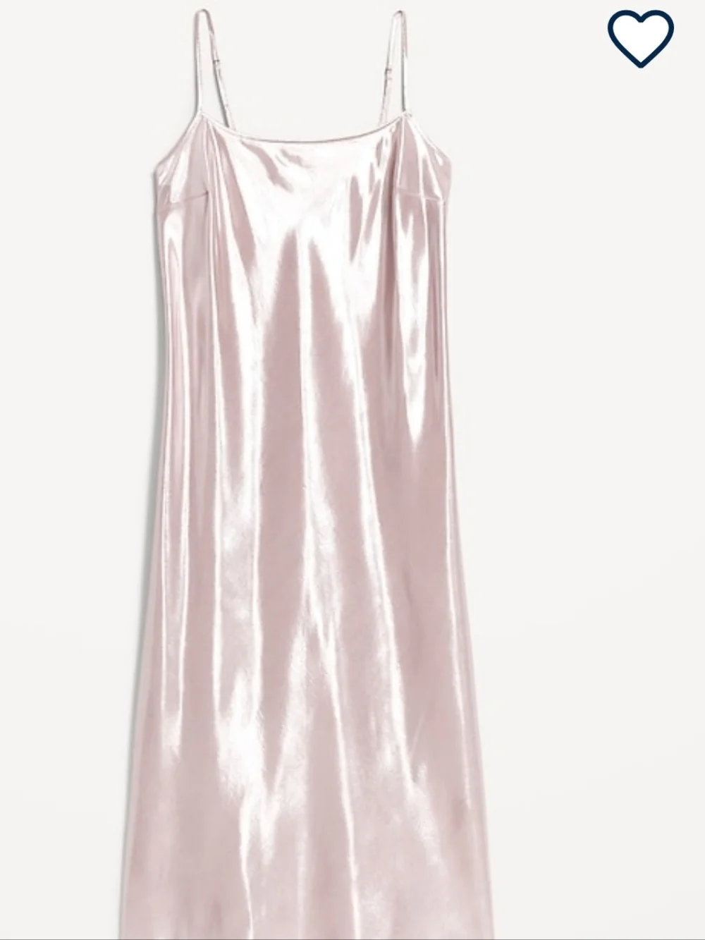 NWT Old Navy Shine Satin Slip Maxi Dress in Light Pink - Picture 4 of 4